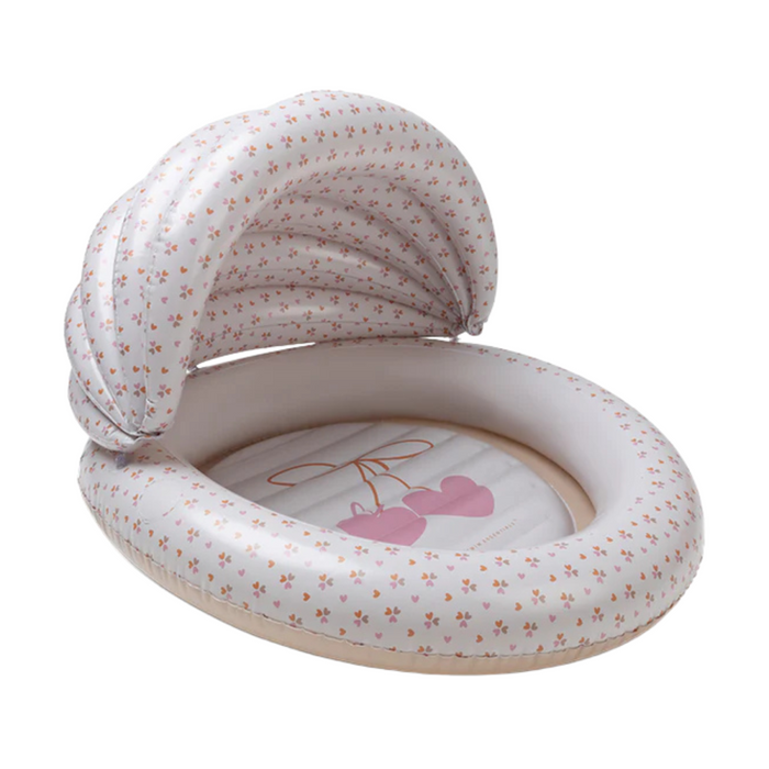 Swim Essentials - Kinderzwembad  met luifel - Beige - Cozy Hearts (100 cm)