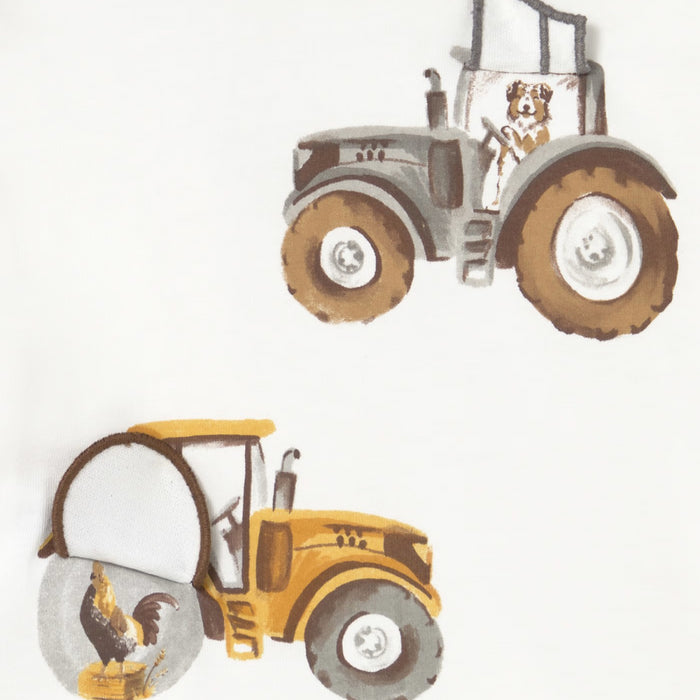 Mayoral - L/s ""Play"" tractor shirt Cream