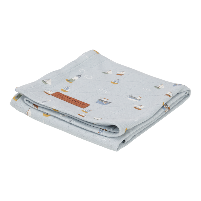 Little Dutch  - Swaddle doek 120 x 120 Sailors Bay Blue