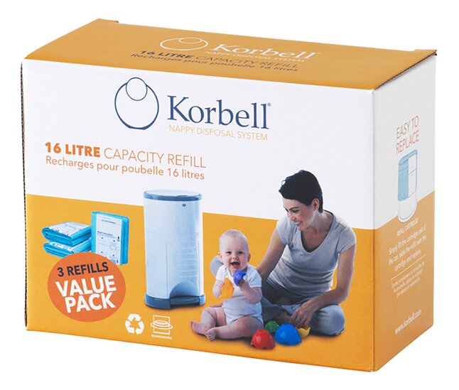 Korbell - Luieremmer 3-Pack Navulling