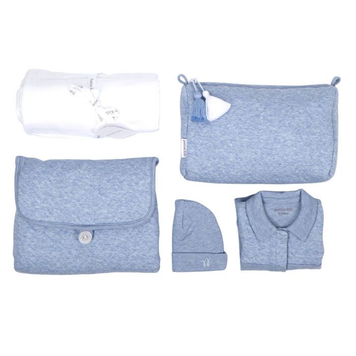 Poetree - Chevron Denim Blue - Toilettas