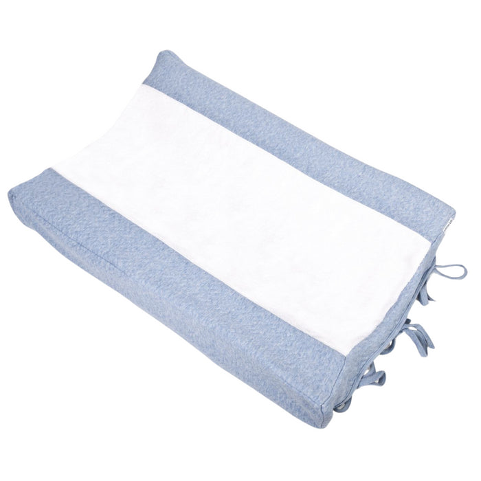 Poetree - Chevron Denim Blue - Aankleedkussenhoes