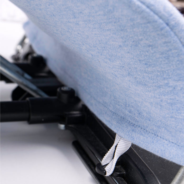 Poetree - Chevron Denim Blue - Beschermhoes voor BabyBjörn wipstoel