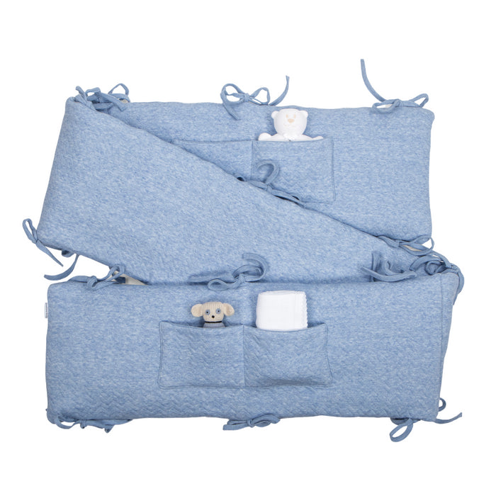 Poetree - Chevron Denim Blue - Box Bumper/ Parc beschermer