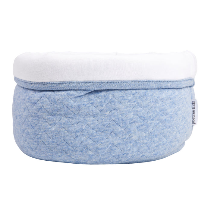 Poetree - Chevron Denim Blue - Commode mandje