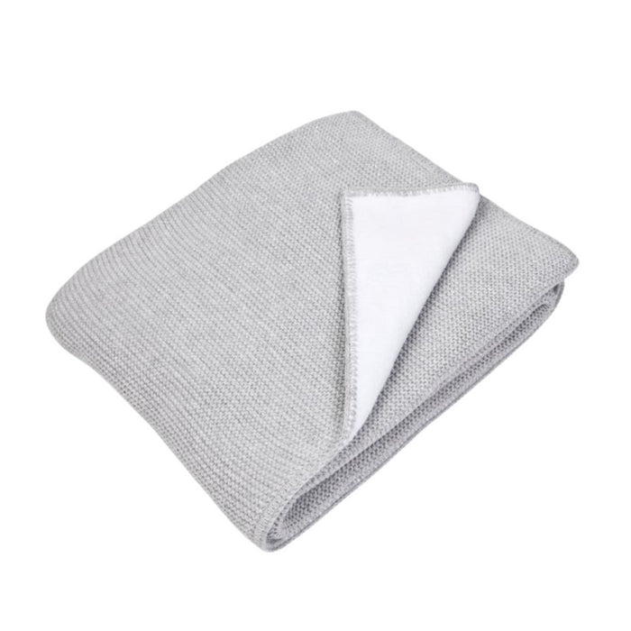 Poetree - Gevoerde deken Antibes Light Grey Melange  (100x135cm)