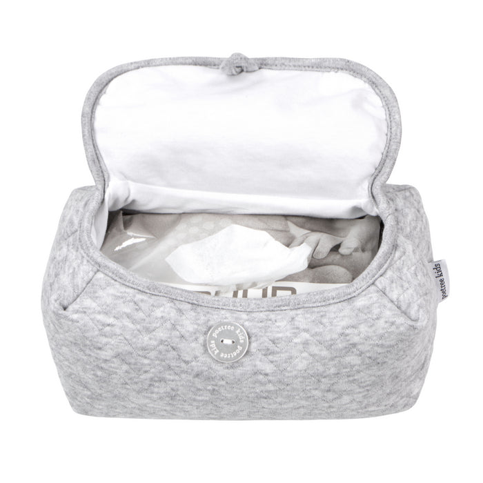 Poetree - Chevron Light Grey Melange - Hoes voor vochtige doekjes