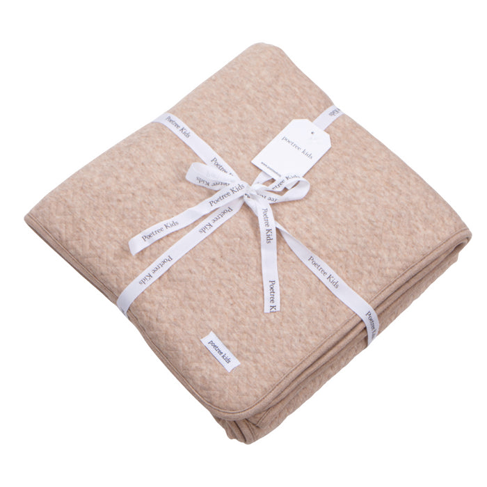 Poetree - Chevron Light Camel - Ledikant deken 100x135cm