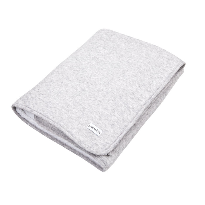 Poetree - Chevron Light Grey Melange - Ledikant deken 100x135cm