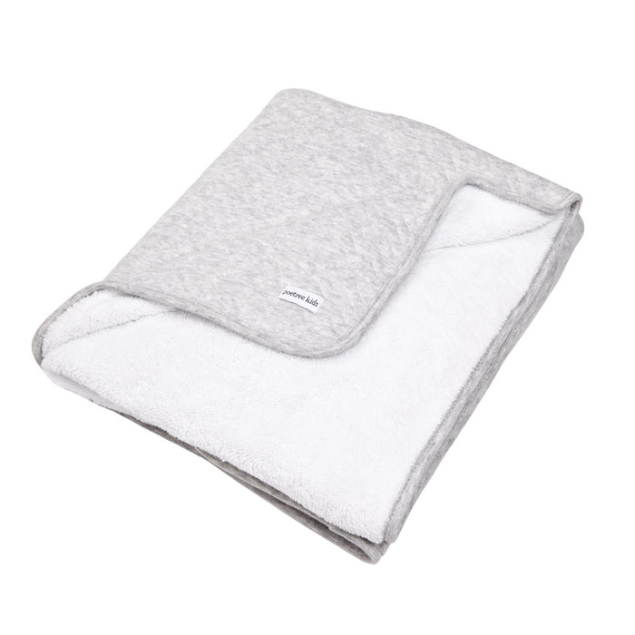 Poetree - Chevron Light Grey Melange - Ledikant deken 100x135cm