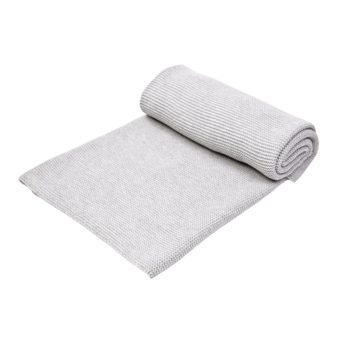 Poetree - Gebreide ledikant - Light Grey Melange (100x135cm)