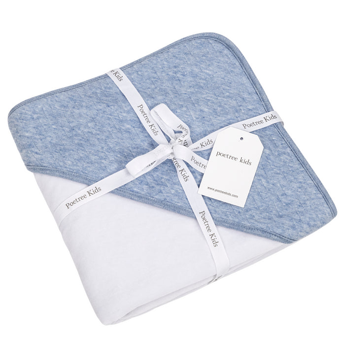 Poetree - Chevron Denim Blue - Omslagdoek (80x80cm)