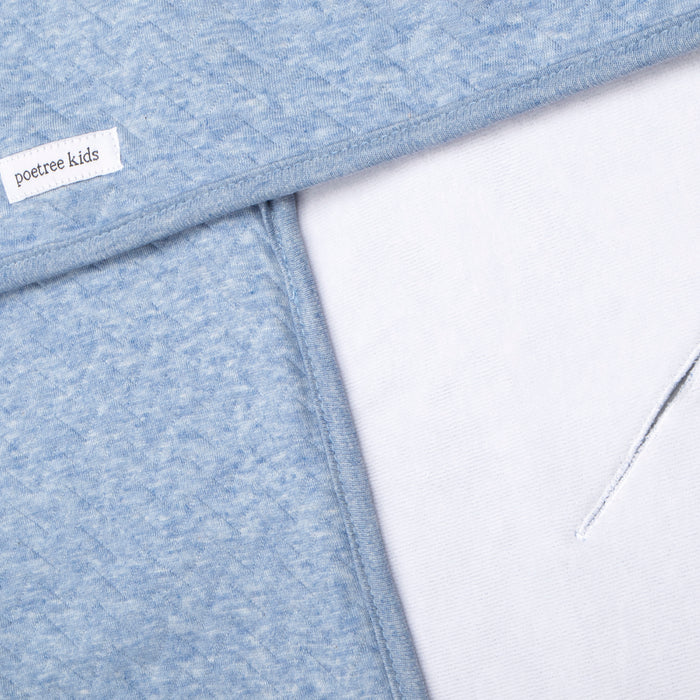 Poetree - Chevron Denim Blue - Omslagdoek (80x80cm)