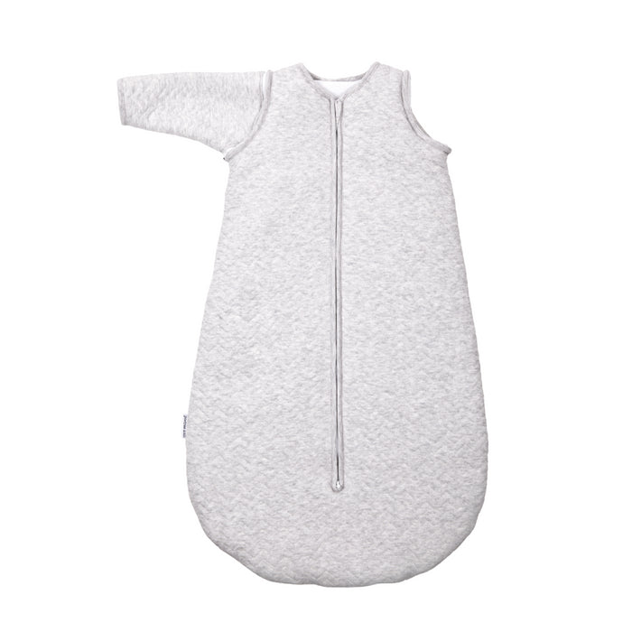 Poetree - Chevron Light Grey Melange - Slaapzak- 90 (6mnd - 2jr.)