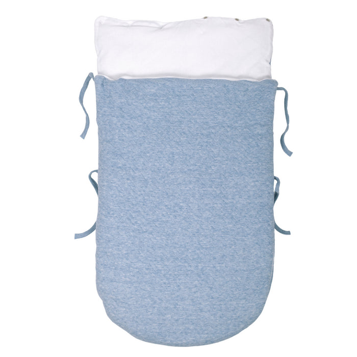 Poetree - Chevron Denim Blue - Voetenzak/Engelennestje 5-punts gordel