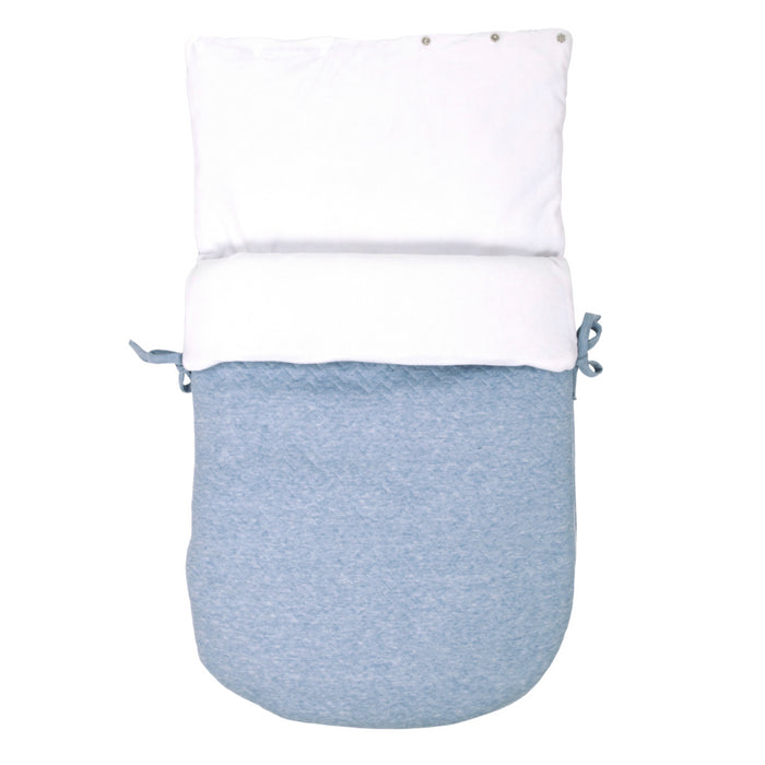 Poetree - Chevron Denim Blue - Voetenzak/Engelennestje 5-punts gordel