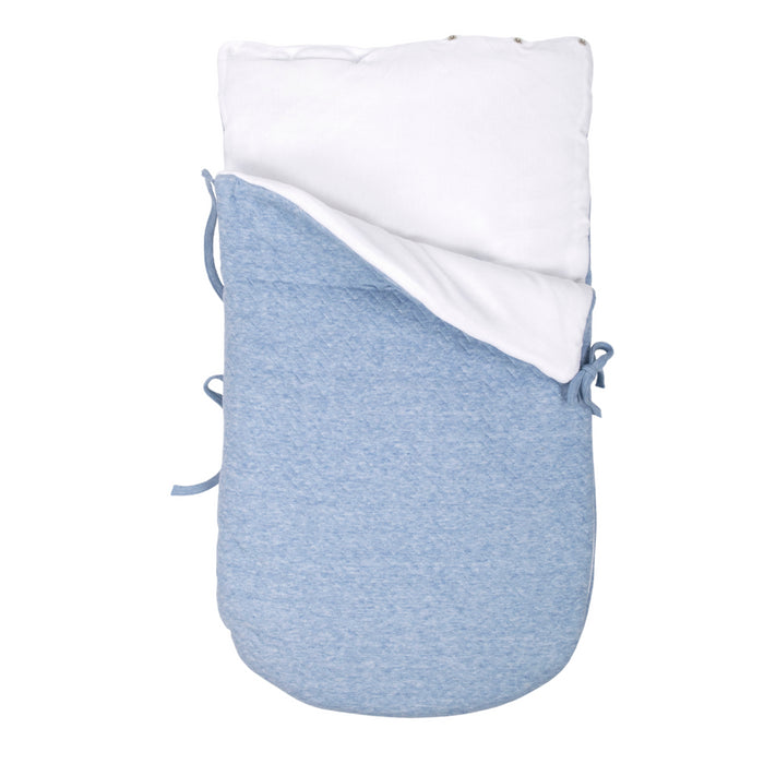 Poetree - Chevron Denim Blue - Voetenzak/Engelennestje 5-punts gordel