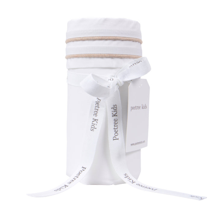 Poetree - Chevron Light Camel - Wieg laken (80x100cm)