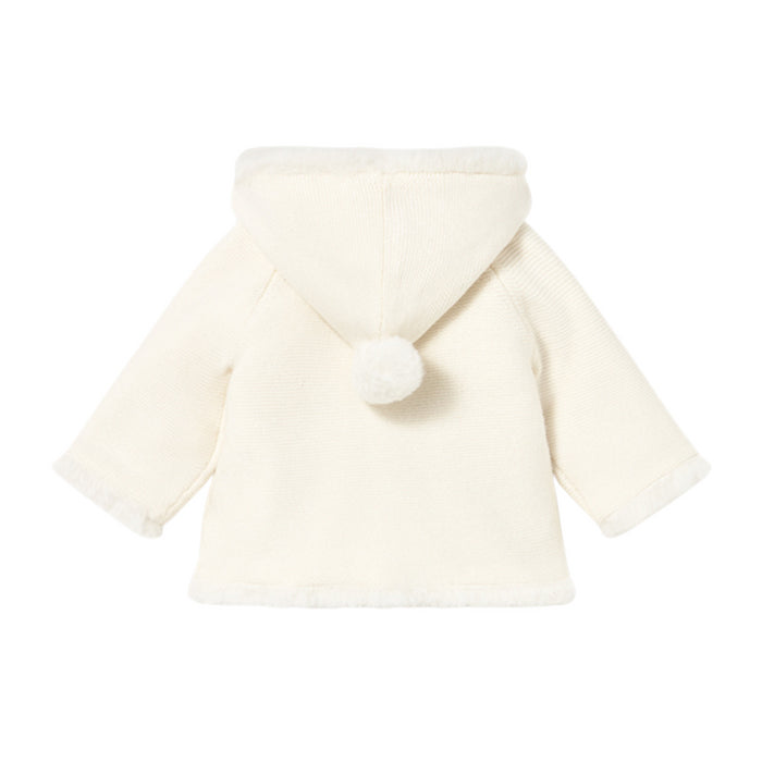 Mayoral - Pompon knit cardigan Cream