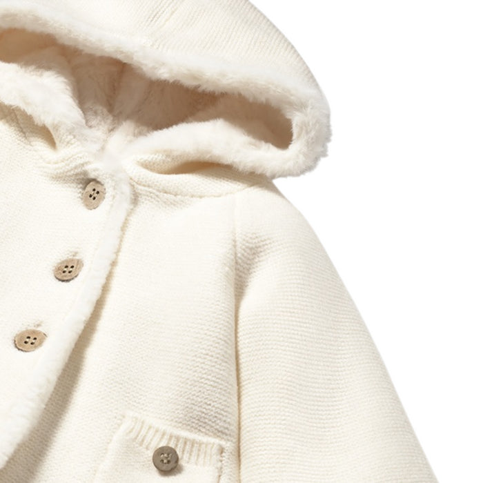 Mayoral - Pompon knit cardigan Cream