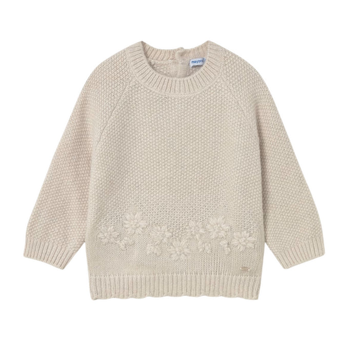Mayoral - Flower textured jersey Sand