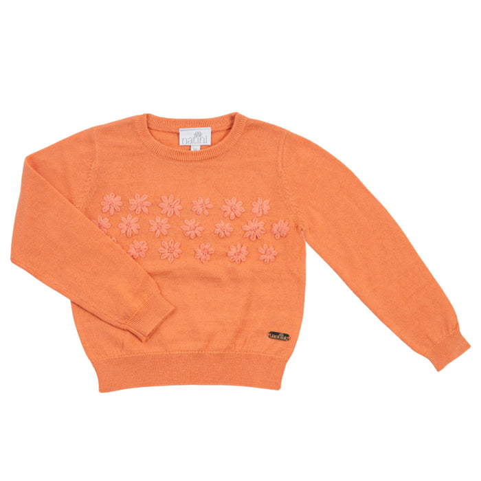 Natini - Pull flowers orange