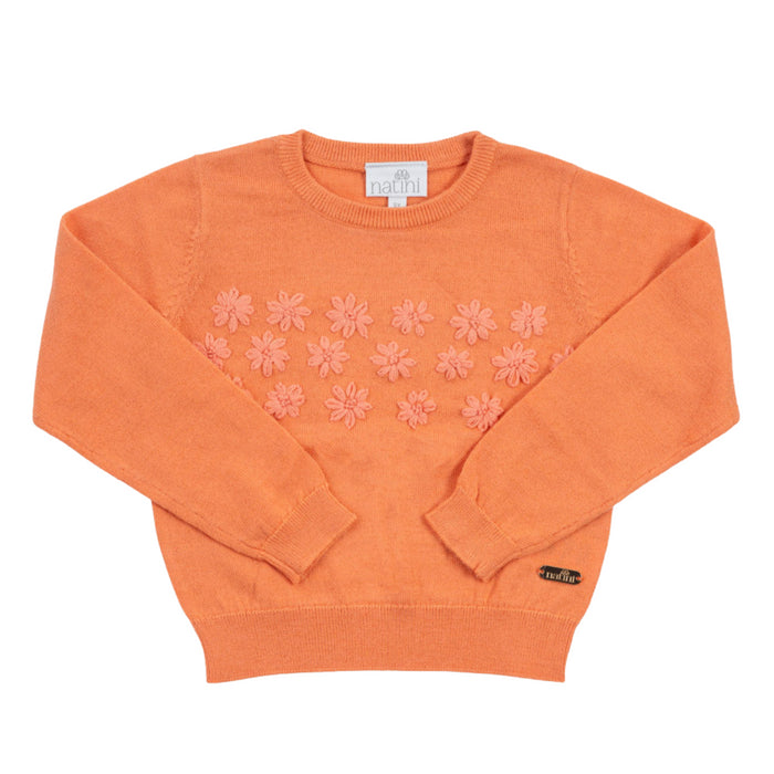 Natini - Pull flowers orange