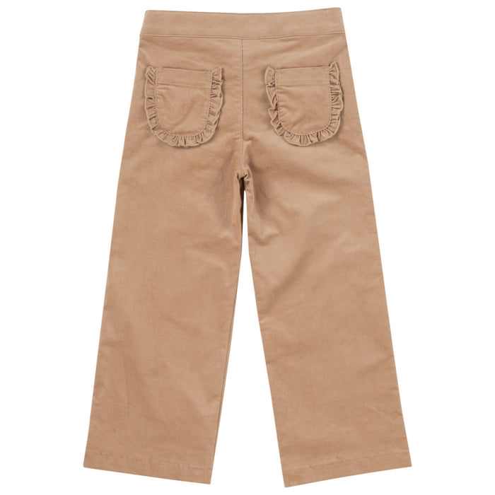 Natini - Pants rib ruffle beige