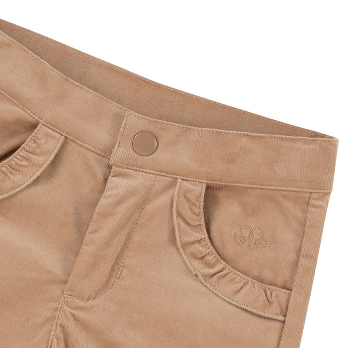 Natini - Pants rib ruffle beige