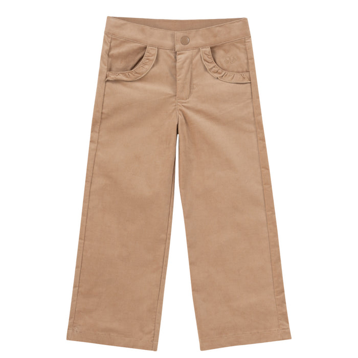 Natini - Pants rib ruffle beige