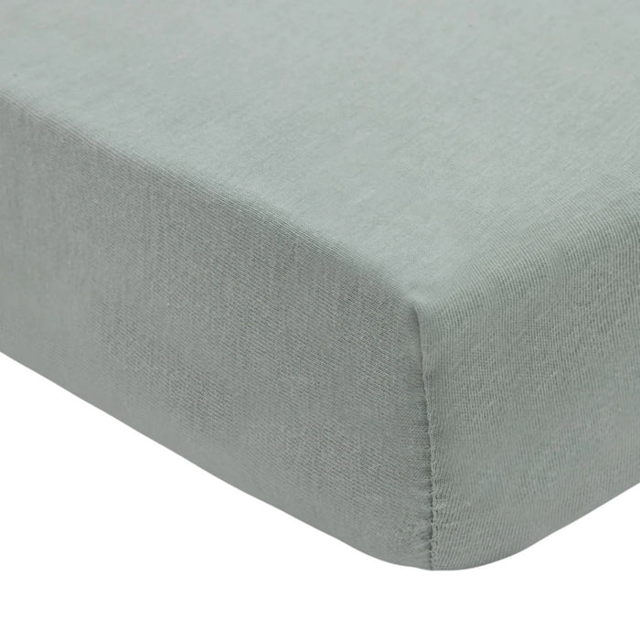 Jollein - Hoeslaken katoen 2-pack 60x120cm - Sea Green/Ivory