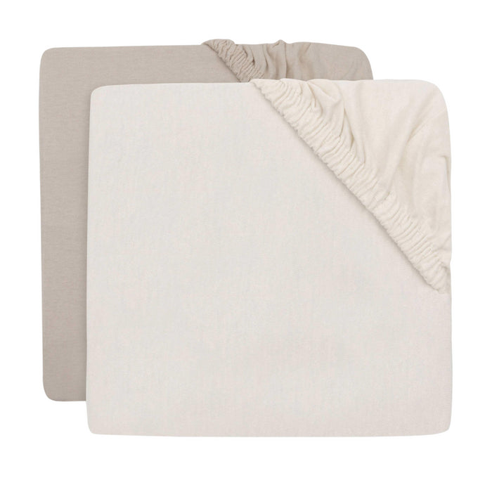 Jollein - Hoeslaken boxmatras katoen 2-pack 75x95cm - Oatmeal/Sand