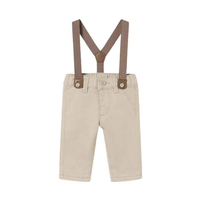 Mayoral - Long trousers with suspenders - Walnut