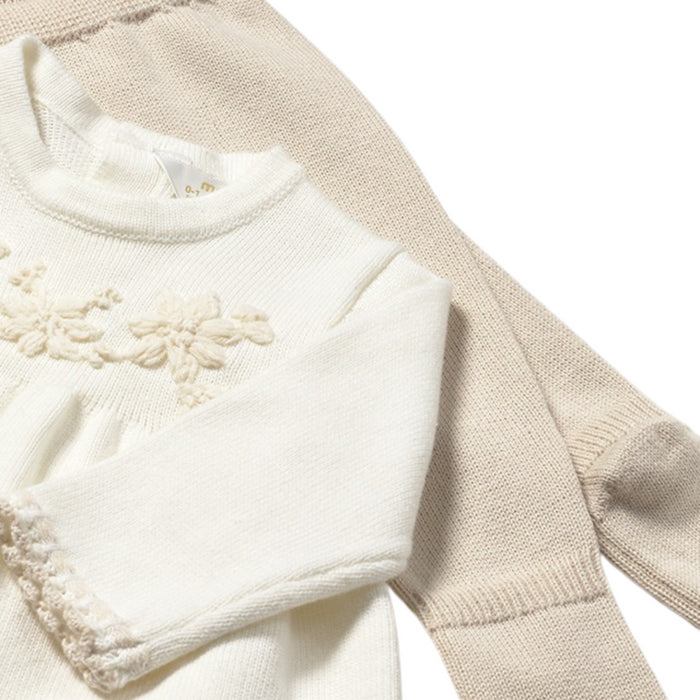 Mayoral - Knit leg warmer set Soy