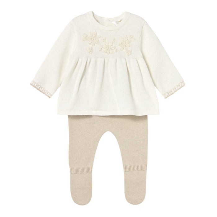 Mayoral - Knit leg warmer set Soy