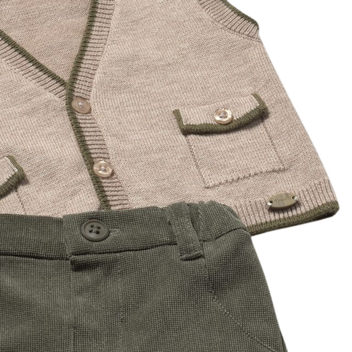 Mayoral - Trouser w/ vest set Dark green