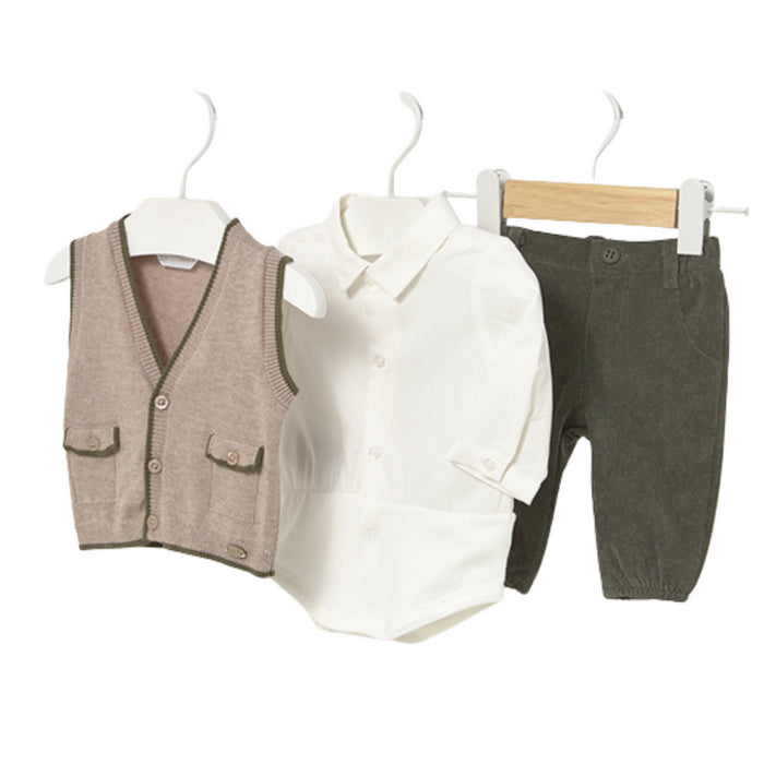 Mayoral - Trouser w/ vest set Dark green