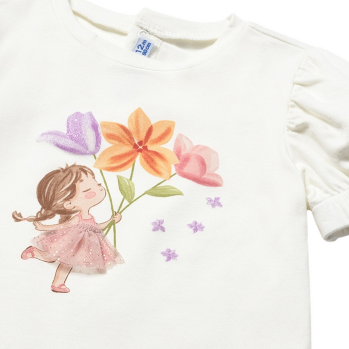 Mayoral - T-shirt Off White Blossom