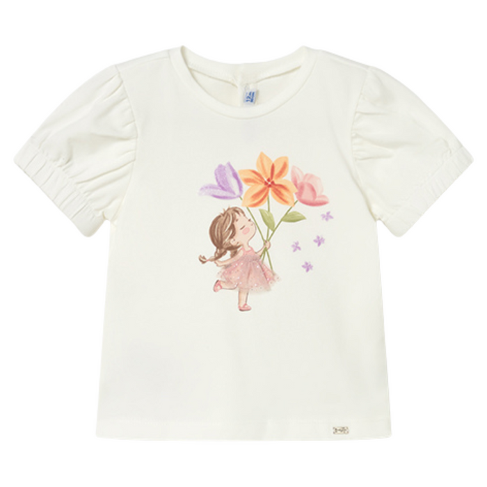 Mayoral - T-shirt Off White Blossom