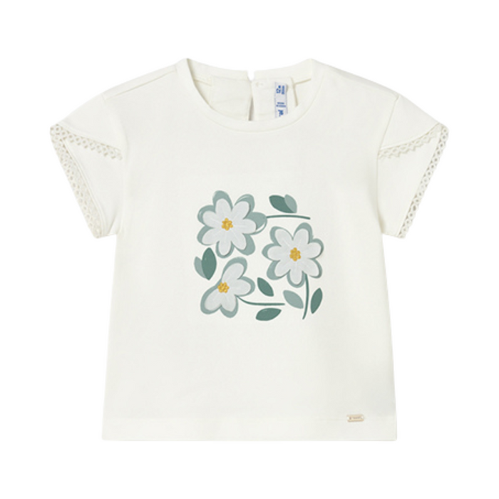 Mayoral - T-shirt met bloemetjes