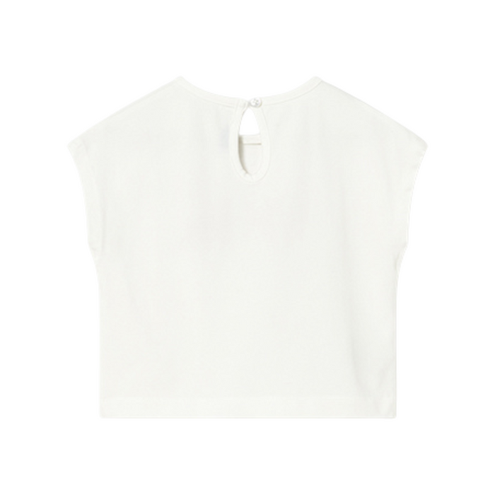 Mayoral - T-shirt Hola met geborduurde details