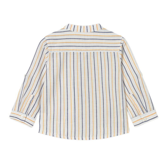 Mayoral - Long-sleeved linen shirt with mandarin collar