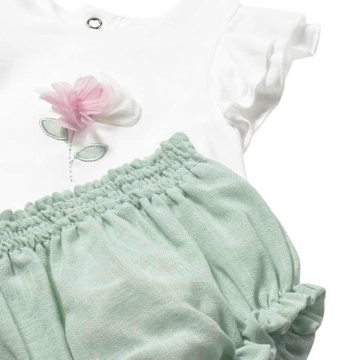Mayoral - Flower short set - Aqua