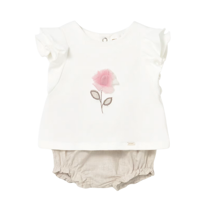 Mayoral - Flower short set - Linnen
