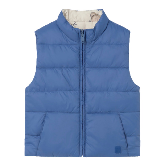Mayoral - Omkeerbare bodywarmer - Blauw-Safari