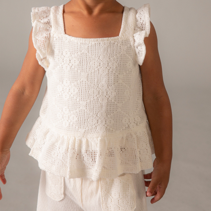 Mayoral - Combined long pants set - Off White