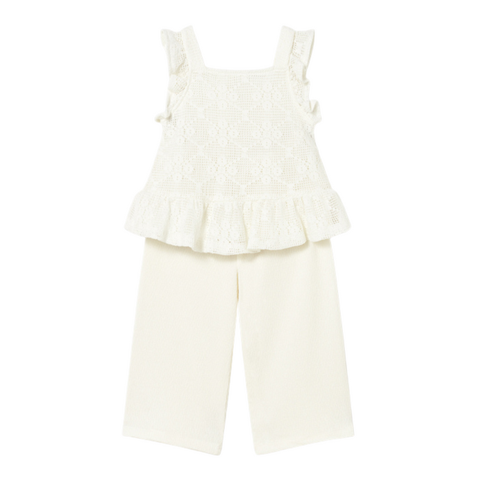 Mayoral - Combined long pants set - Off White