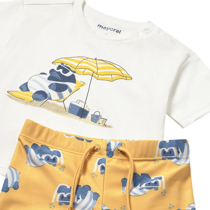 Mayoral - Zwemset met t-shirt - Peach
