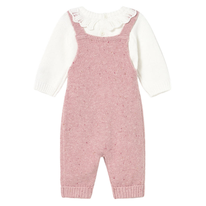Mayoral - Knit dungarees set Orchid