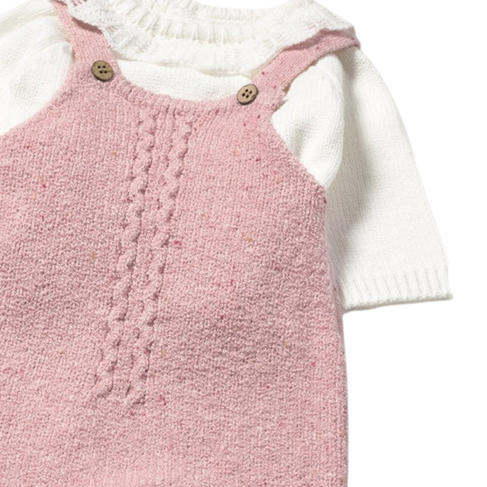 Mayoral - Knit dungarees set Orchid